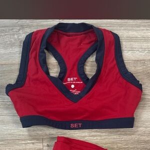ISO MEDIUM SET Active Red and Navy Racerback